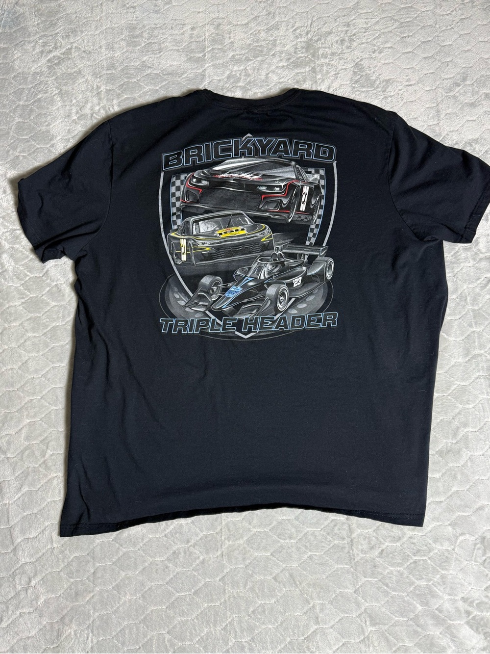 Brickyard Triple Header 4XL Racing T Shirt Indianapolis Motor Speedway Black Y2K